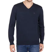 Swetry męskie - Sweter męski Pepe Jeans Cesar granatowyw serek klasyczny-L - miniaturka - grafika 1
