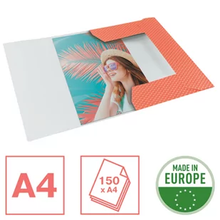 Teczka kartonowa z gumką Colour`Breeze A4 koralowa 628494 ESSELTE - Segregatory - miniaturka - grafika 2