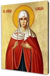 Ikona św. Klaudia - Ikony i obrazy sakralne - miniaturka - grafika 1