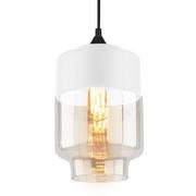 Lampy sufitowe - Altavola Design Lampa wisząca Manhattan Chic No.2 biało-bursztynowa LA052/P_white - miniaturka - grafika 1