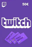 Kody i doładowania cyfrowe - Twitch Gift Card 50 EUR - twitch Key - EUROPE - miniaturka - grafika 1