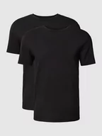 Piżamy męskie - T-shirt z okrągłym prążkowanym dekoltem w zestawie 2 szt. - miniaturka - grafika 1