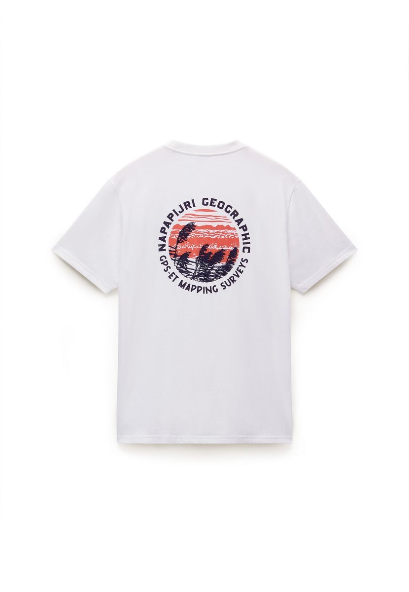 t-shirt donna napapijri s-vignoni back - np0a4ilx 2061 white heron