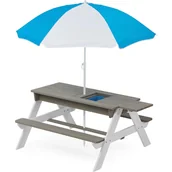 Place zabaw - Piknikowy stół ogrodowy dla dzieci z parasolką 3w1 komplet do zabawy - miniaturka - grafika 1