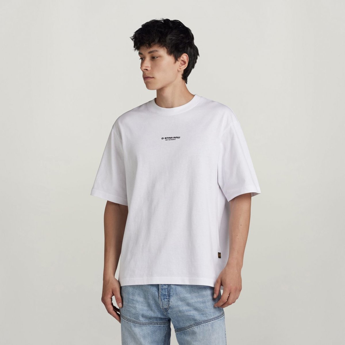 t-shirt uomo g-star d24780-c336 center chest boxy 110 white