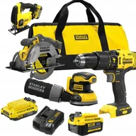 Zestawy elektronarzędzi - Zestaw elektronarzędzi 4-narzędzia 18V Stanley Fatmax V20 SFMCK412MDS - miniaturka - grafika 1