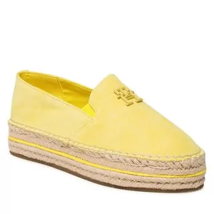 Espadryle damskie - Espadryle Tommy Hilfiger - Th Suede Platform Espadrille FW0FW07069 Vivid Yellow ZGS - grafika 1