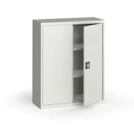 Szafy biurowe - KOVONA Szafa metalowa, 1150 x 950 x 400 mm, 2 półki, szara/szara C39330.2.09.24B2B - miniaturka - grafika 1