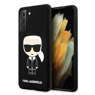 Karl Lagerfeld KLHCS21MSLFKBK S21+ G996 hardcase czarny/black Silicone Iconic - Etui i futerały do telefonów - miniaturka - grafika 1