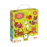 Książki edukacyjne - I Love Cats. Puzzle 3+ - miniaturka - grafika 1