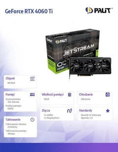 Palit GeForce RTX 4060 Ti JetStream OC 16GB GDDR6 128bit 3DP - Karty graficzne - miniaturka - grafika 11