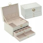Pudełka i szkatułki - Szkatułka Na Biżuterię Pudełko Organizer Kuferek - miniaturka - grafika 1