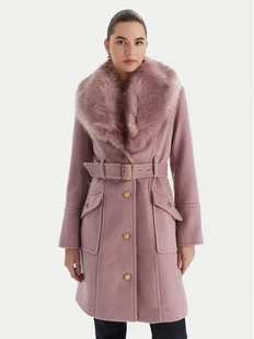 Marciano Guess Płaszcz wełniany 5BGL26 1799Z Fioletowy Regular Fit - Płaszcze damskie - miniaturka - grafika 1