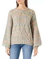 Swetry damskie - United Colors of Benetton Koszulka damska G/C M/L 1022d103j sweter, wielokolorowy, 6l2, L - miniaturka - grafika 1