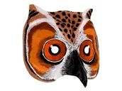 Dodatki do strojów karnawałowych - Maska Ręcznie Robiona Sowa MR48BZ - miniaturka - grafika 1