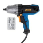 Klucze udarowe - Niteo Tools Klucz udarowy, 450 W, 4 nasadki - miniaturka - grafika 1