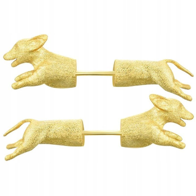 Kolczyki Złote Kolczyki Pieski Srebro 925 Kolczyki MODA TRUSKY