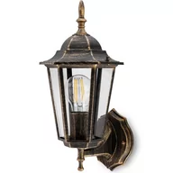 Lampy ogrodowe - Kinkiet Ogrodowy Elewacyjny Zewnętrzny E27 LATARNIA do GÓRY Patyna BELLIS LUMILED - miniaturka - grafika 1