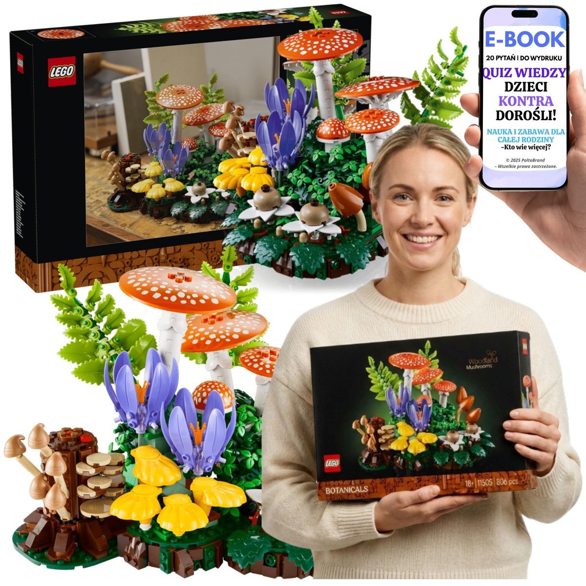 LEGO Grzyby Leśne Dekoracja Do Domu Premium (11505) + E-BOOK-2