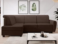 Narożniki - Modny oraz wygodny narożnik z funkcją spania Milo lewostronny brązowy. - miniaturka - grafika 1
