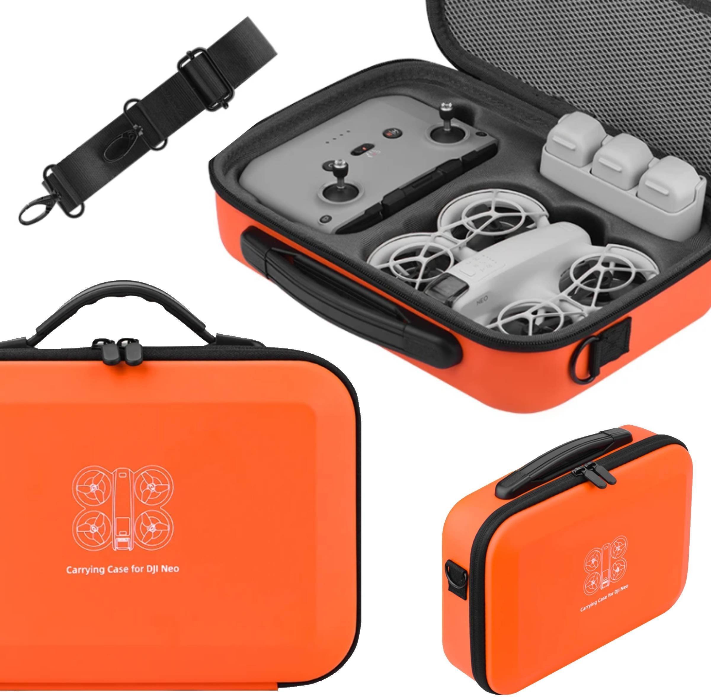 PRZENOŚNA TORBA ETUI CASE FUTERAŁ OCHRONNY NA RAMIĘ NA DRONA I AKCESORIA DO DJI NEO POMARAŃCZOWA