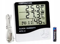 Stacje pogodowe - Termometr Stacja Pogody Pogodowa Higrometr Zegar Bateria Zestaw Sonda LCD - miniaturka - grafika 1