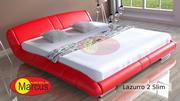 Łóżka - Nowoczesne łóżko tapicerowane LAZURRO 2 SLIM - 120x200 - miniaturka - grafika 1