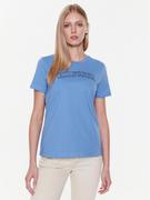 Koszulki i topy damskie - Tommy Hilfiger T-Shirt Tonal WW0WW37562 Niebieski Regular Fit - miniaturka - grafika 1