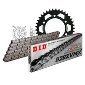 Części motocyklowe - Zestaw łańcuchów DID stal 520ZVM-X / 96 nitowy zamek do Ducati SS 600 ccm rok prod. 1994 - miniaturka - grafika 1