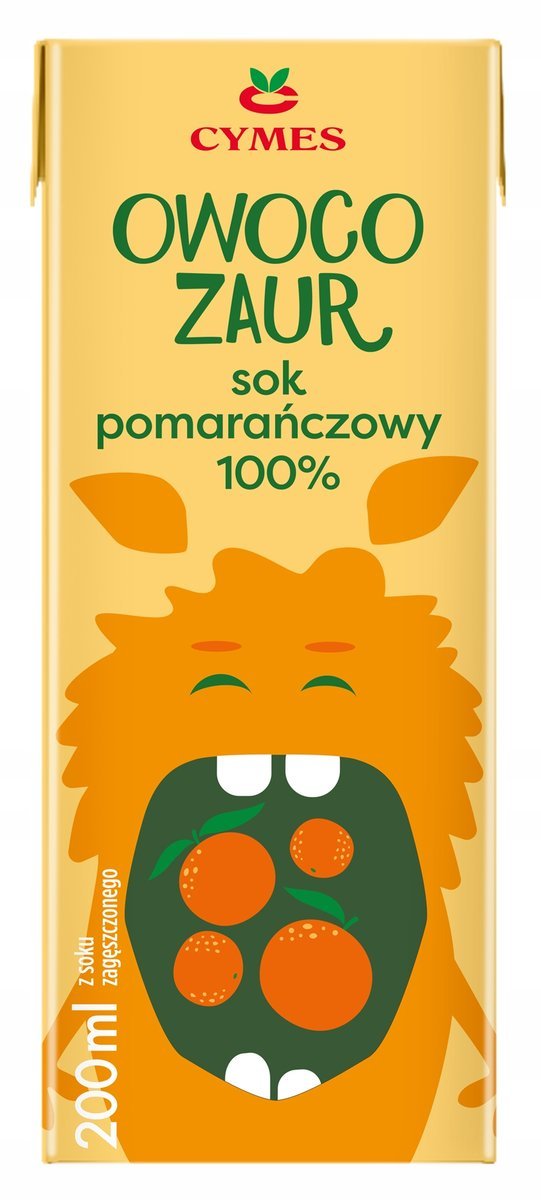 Cymes Owocozaur Sok o smaku pomarańczowym 200 ml