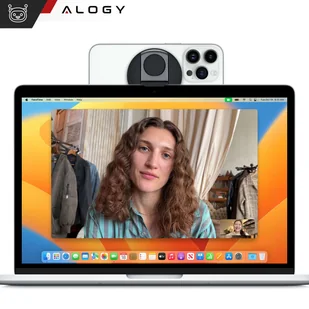 Uchwyt magnetyczny MagSafe Ring na telefon palec Alogy Holder mocowanie boczne do iPhone 14 13 12 do MacBook czarny - Statywy fotograficzne - miniaturka - grafika 3