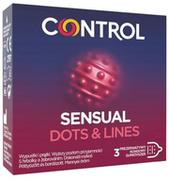 Prezerwatywy - Control _Sensual Dots &amp; Lines prezerwatywy w prążki i wypustki 3szt 3 szt. - miniaturka - grafika 1