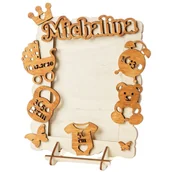 Ramki na zdjęcia - Metryczka dziecka 3D ramka na zdjęcie - miniaturka - grafika 1