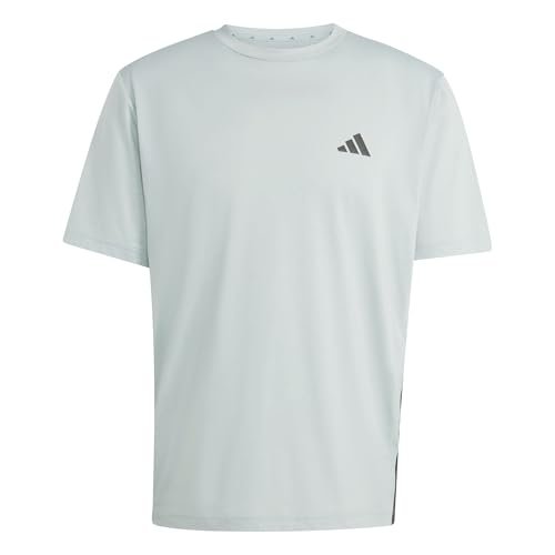 adidas heren WORKOUT ESSENTIALS FEELREADY 3 STRIPES T-SHIRT, Wonder Sage/black, 3XL