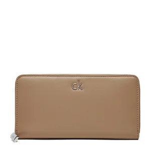 Duży Portfel Damski Calvin Klein Ck Daily Large Zip Around_Pbl K60K612850 Brązowy - Portfele - miniaturka - grafika 1