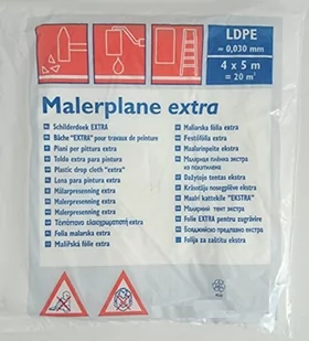 Folia HDPE 4 x 5 m 0,030 mm - Folie i taśmy malarskie - miniaturka - grafika 1