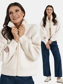 Bluzy damskie - Bluza typu baranek L/XL ecru - miniaturka - grafika 1