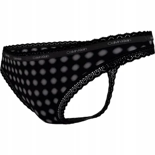 CALVIN KLEIN STRINGI DAMSKIE MAJTKI THONG 1P CZARNE r.XS - Majtki damskie - miniaturka - grafika 1