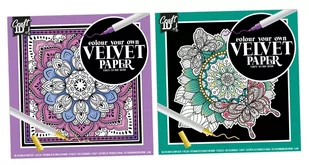 Papier do kolorowania aksamitny 18x18cm 5 arkuszy - Poradniki hobbystyczne - miniaturka - grafika 1