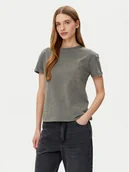 Koszulki i topy damskie - Noisy May T-Shirt Brandy 27033185 Szary Slim Fit - miniaturka - grafika 1