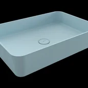 Umywalki - BOCCHI SOTTILE Umywalka nablatowa 55x38cm ICE blue - miniaturka - grafika 1