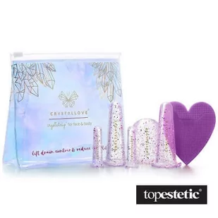 Crystallove Crystallove Crystalcups Face And Body Zestaw Bańki do masażu twarzy i ciała inspirowane kryształami - Rollery do masażu - miniaturka - grafika 1