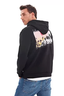 Trendyol Męska bluza z kapturem o regularnym kroju z nadrukiem, XL (DE) - Bluzy męskie - miniaturka - grafika 1