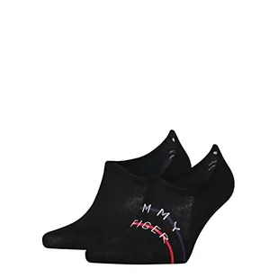 Tommy Hilfiger Męskie stopki TH Men 2P CF2Y, czarne, 43/46, czarny, 43-46 EU - Koszulki męskie - miniaturka - grafika 1