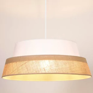 Britop LAMPA wisząca PRETO JUTE 150140104 loftowa OPRAWA okrągły ZWIS materiałowy beżowy biały - Lampy sufitowe - miniaturka - grafika 1