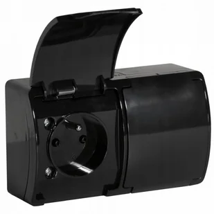 Gniazdo Elektryczne ścienne Orno czarny - Gniazdka elektryczne - miniaturka - grafika 1