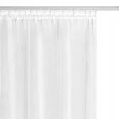 Firany - Firana 140 x 270 Dekoracyjna Crystal Taśma Biały - miniaturka - grafika 1