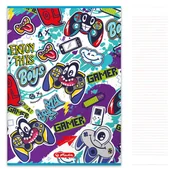 Zeszyty szkolne - Zeszyt A4 32 kartki w 3 linie kolorową bez marginesu 70g/m Graffiti HERLITZ - miniaturka - grafika 1