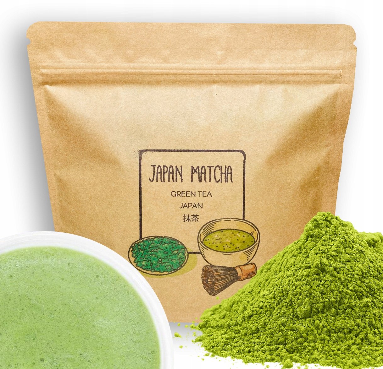 Matcha Japońska Duża Torba 150G Oryginalna Tradycyjna Herbata z Japonii