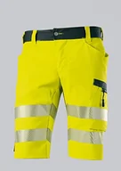 Spodenki damskie - BP 2045-847-6656 szorty, 85,5% poliester, 12% bawełna, 2,5% elastolefin, żółty ostrzegawczy/antracyt, nowoczesny krój, rozmiar 44 N - miniaturka - grafika 1